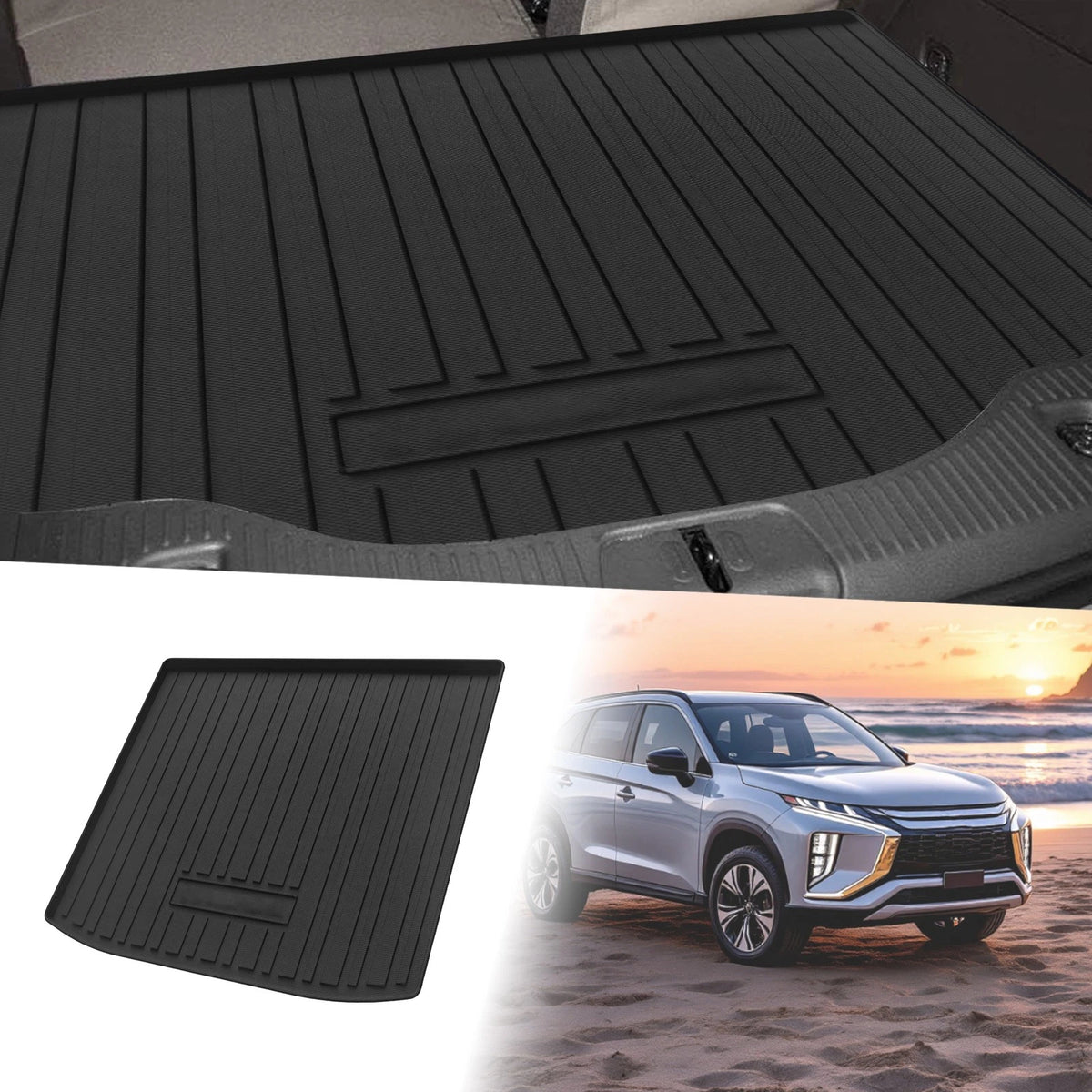 Flat Face Cargo Liner Rear Trunk Mat for Mitsubishi Outlander (2022-2024)