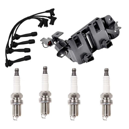 Ignition Coil Pack & Lead Kit & Spark Plugs for Hyundai Accent (2000-2006)