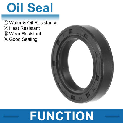 Oil Seal 25x38x8mm Rotary Shaft Seal Nitrile Rubber Black 5 Pcs