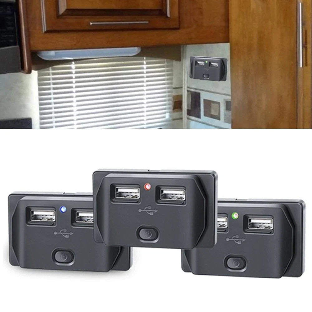 Efficient Double USB Quick Chargers for RVs/Boats
