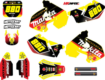 Custom Graphic Kit for Suzuki RM 250 (1999-2000) - PODIUM STYLE Decals
