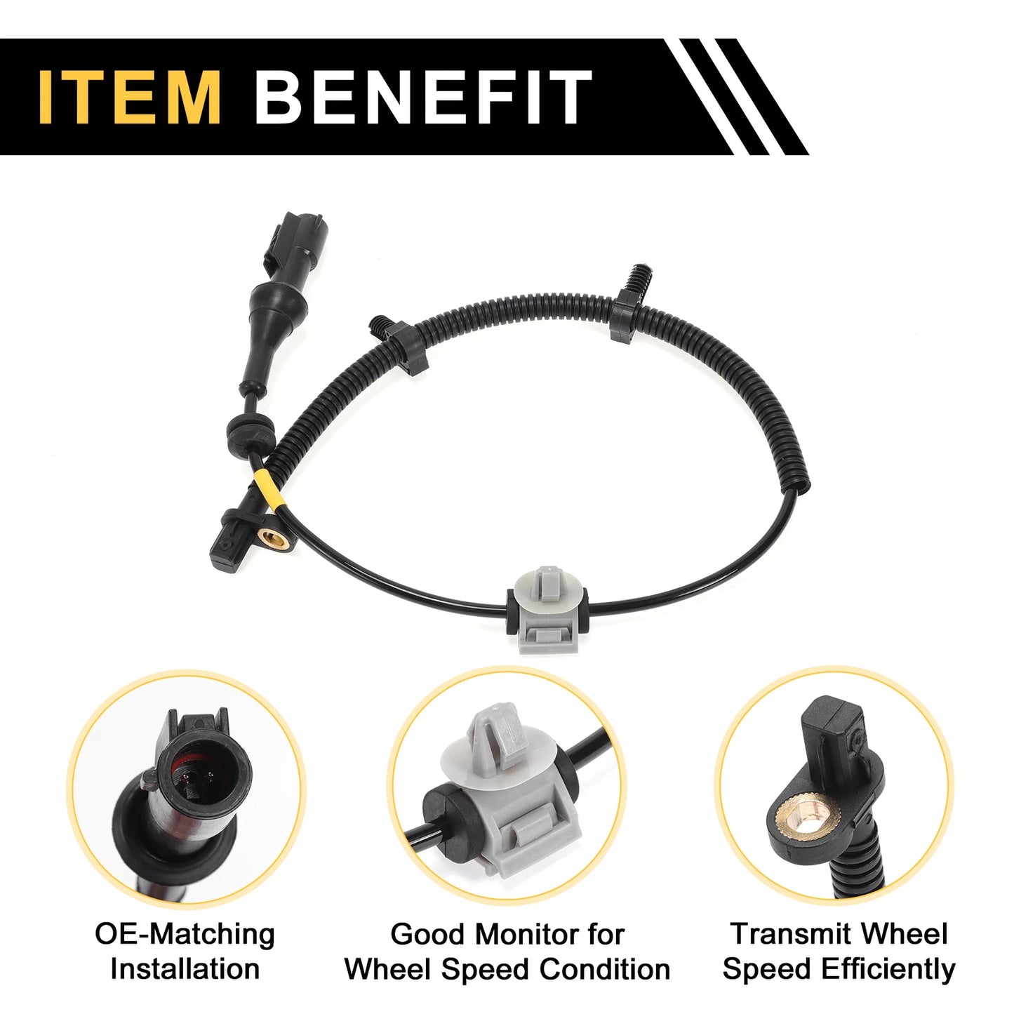 ABS Wheel Speed Sensor Set for Ford Focus (2012-2018) - 1 x Rear Sensor
