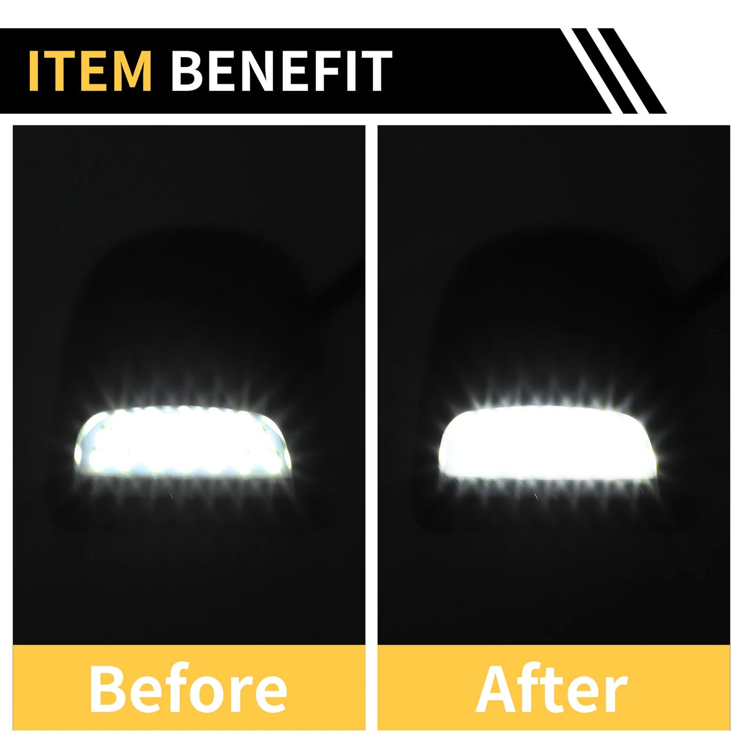 License Plate Light Tag Lamp White Lens for Chevrolet Silverado
