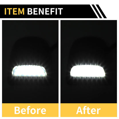 License Plate Light Tag Lamp White Lens for Chevrolet Silverado
