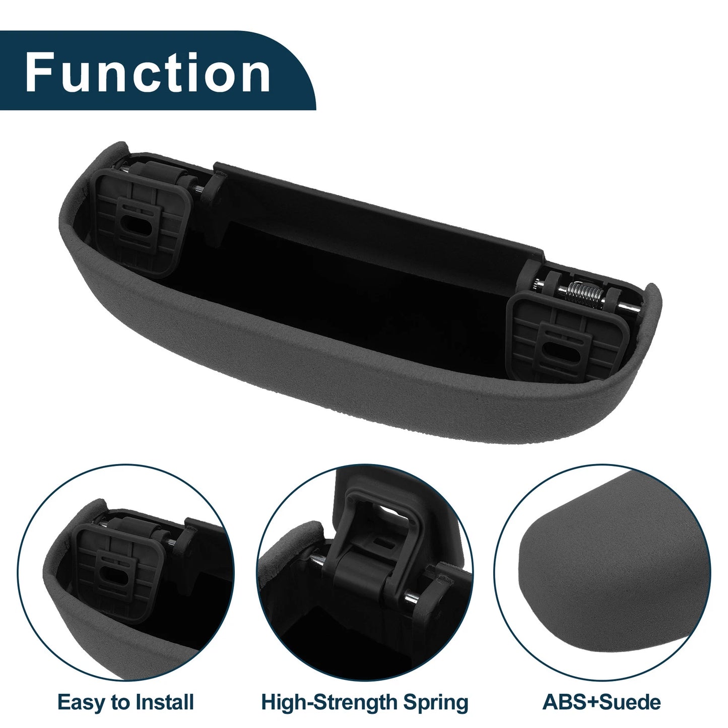 Car Sunglasses Case for Porsche Macan Eyeglasses Holder Box Suede Black