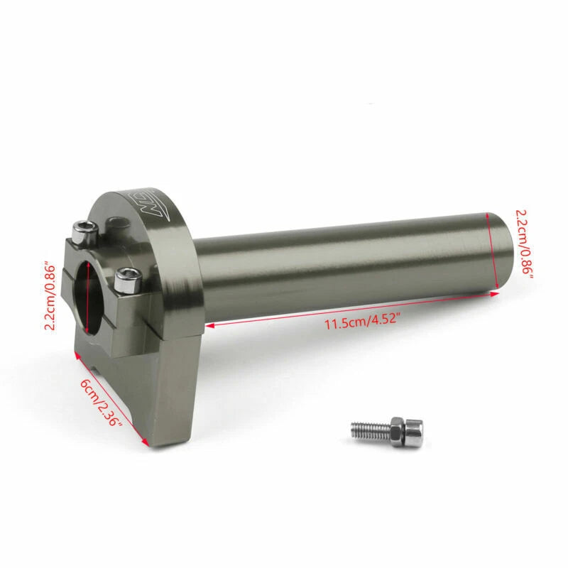 CNC Twist Throttle for Moped Scooter Motorcycle Dirt Bike Gray