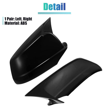Door Wing Rearview Side Mirror Cover Cap Black for BMW 535i GT (2011-2013)
