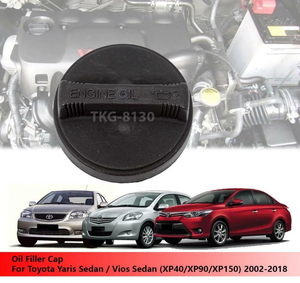Oil Filler Cap for Toyota Vios Yaris Sedan (2002-2018)