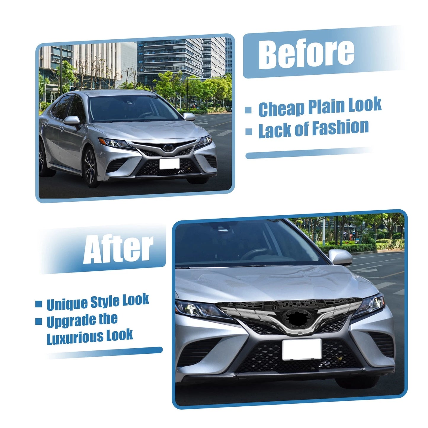 Front Bonnet Bumper Grille for Toyota Camry LE (2018-2020)