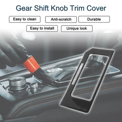 ABS Gear Shift Knob Cover Sticker for Ford F150 (2015-2020) Carbon Fiber Black
