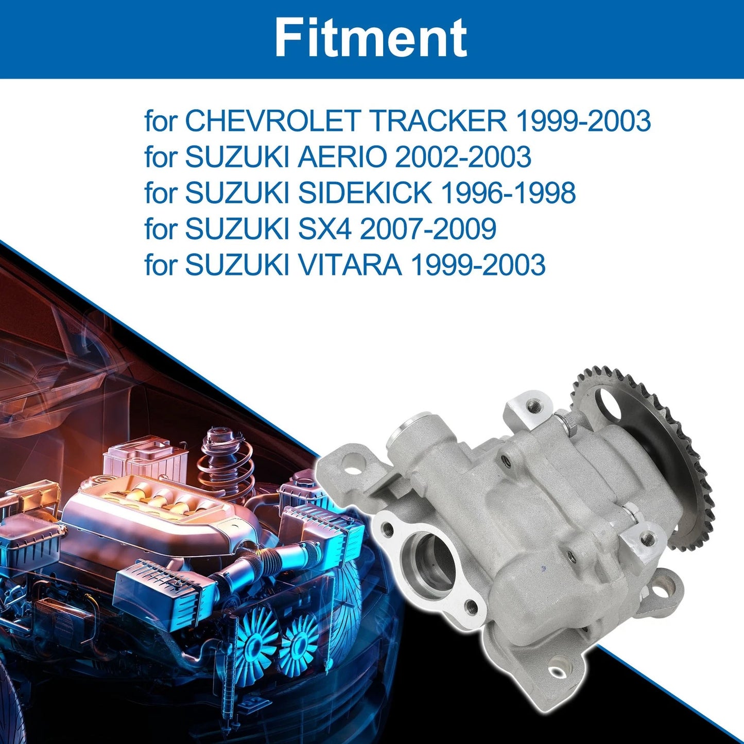 Engine Oil Pump for CHEVROLET TRACKER (1999 - 2003)