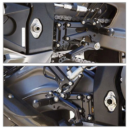 Adjustable Rearsets Footpegs for BMW S1000RR 2010-2013 - Black