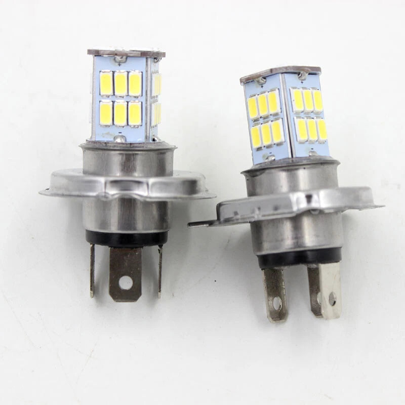 DC 6V H4 LED Motorcycle Headlight Bulb 6W 800LM 6500K White High/Low Beam