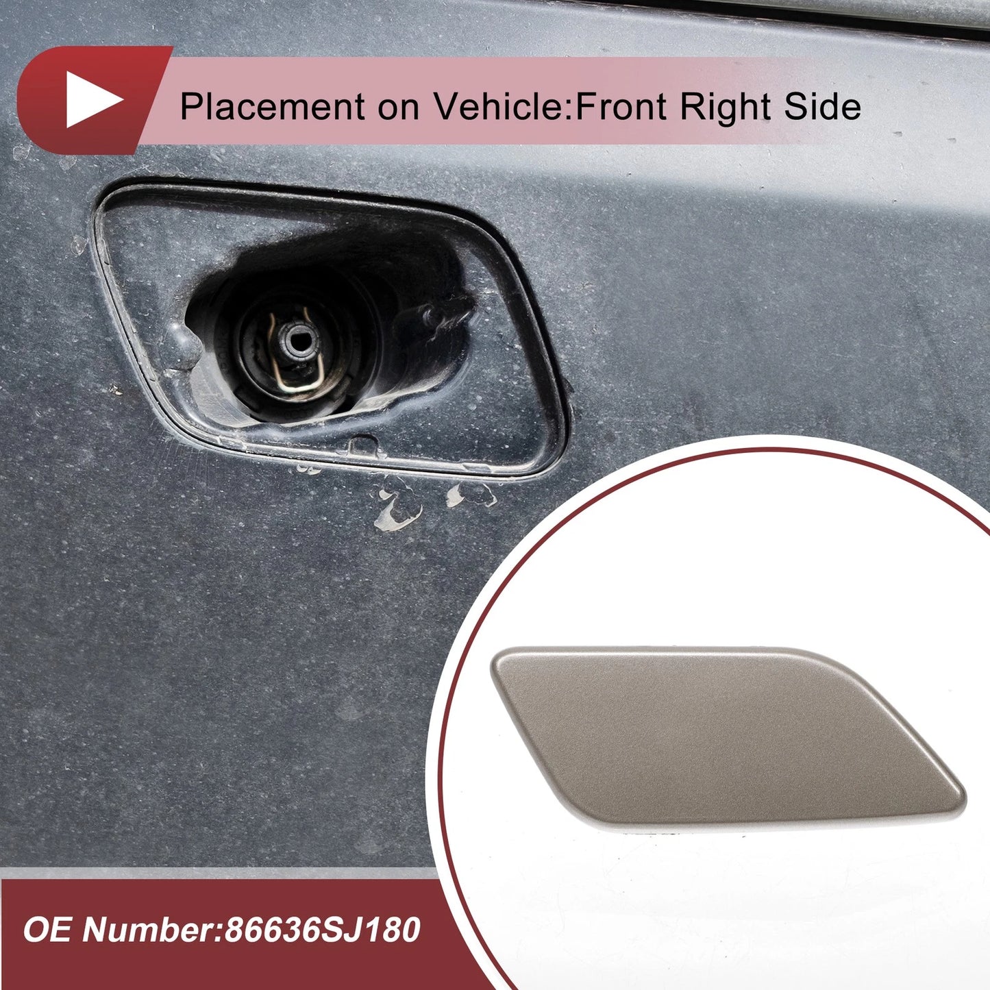 Front Right Washer Nozzle Cover for Subaru Forester (2022-2024)