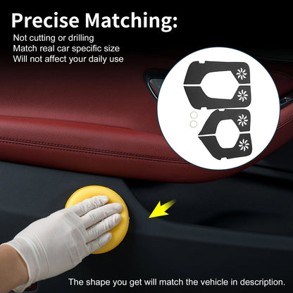 Anti Kick Pad Sticker Protector Car Door for Infiniti QX60 (2022-2024) Black