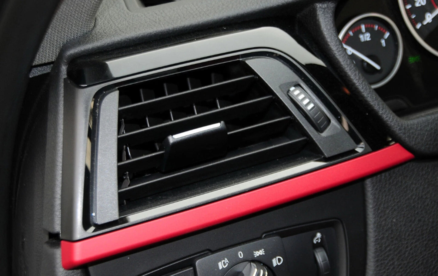 Air Vent Outlet Panel Frame for BMW F30 F31 F34 F35 (2012-2019) Gloss Black Red