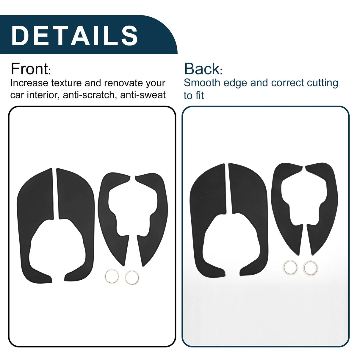 Car Door Anti Kick Pad Sticker Protector for Jeep Renegade (2016)