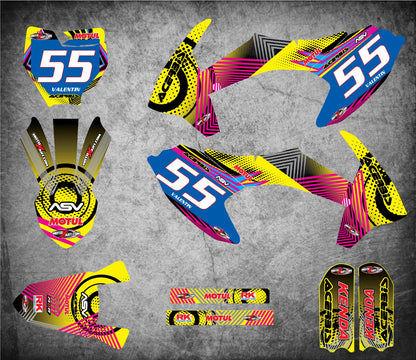 KTM 50 Custom Graphics Full Kit NEON STYLE Stickers (2016-2023)