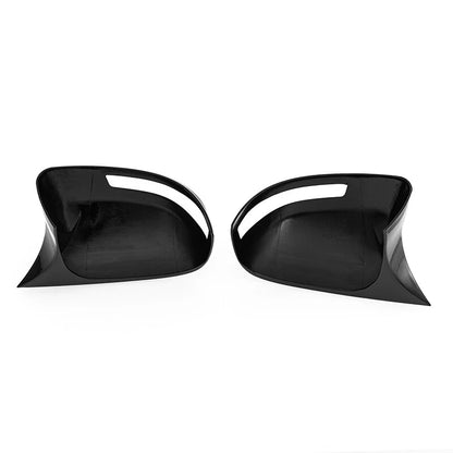 2 x Black Rearview Side Mirror Covers for Honda Civic (2012-2015)