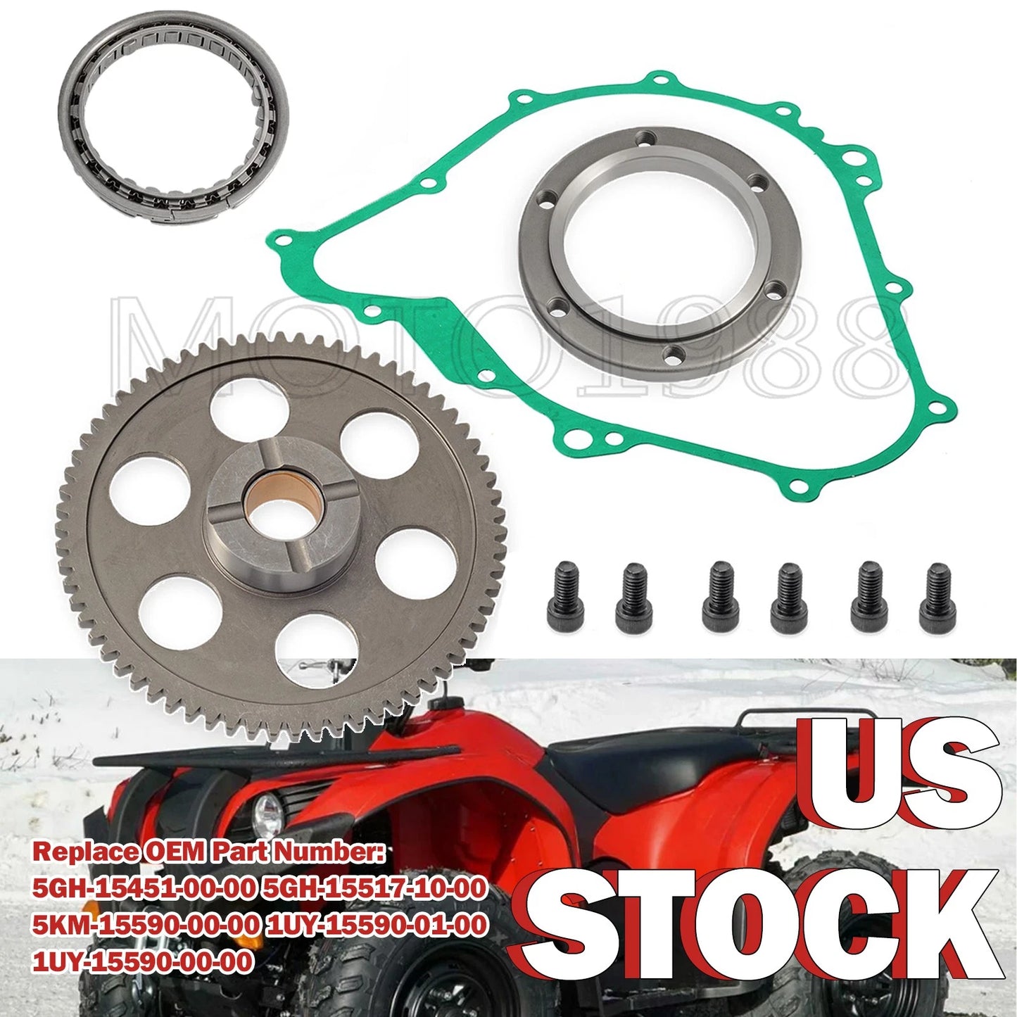 Starter Clutch Kit Cover Gasket for Yamaha Kodiak