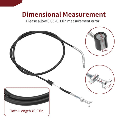 Rear Park Hand Brake Cable for Suzuki Ozark 250 LT-F250 (2007–2014)