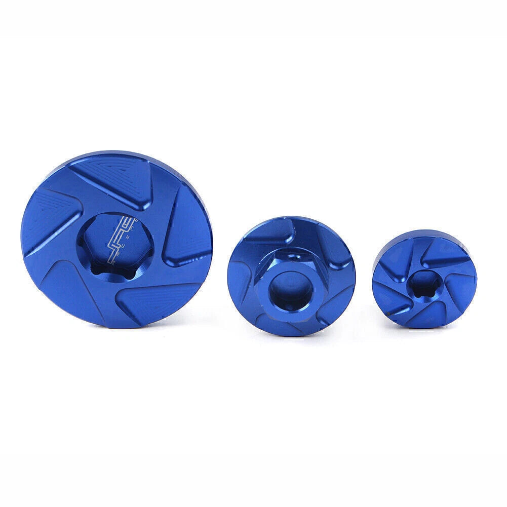 3 x CNC Engine Timing Oil Filter Plugs Bolts for YZ250F, YZ450F (01-13, 03-05)