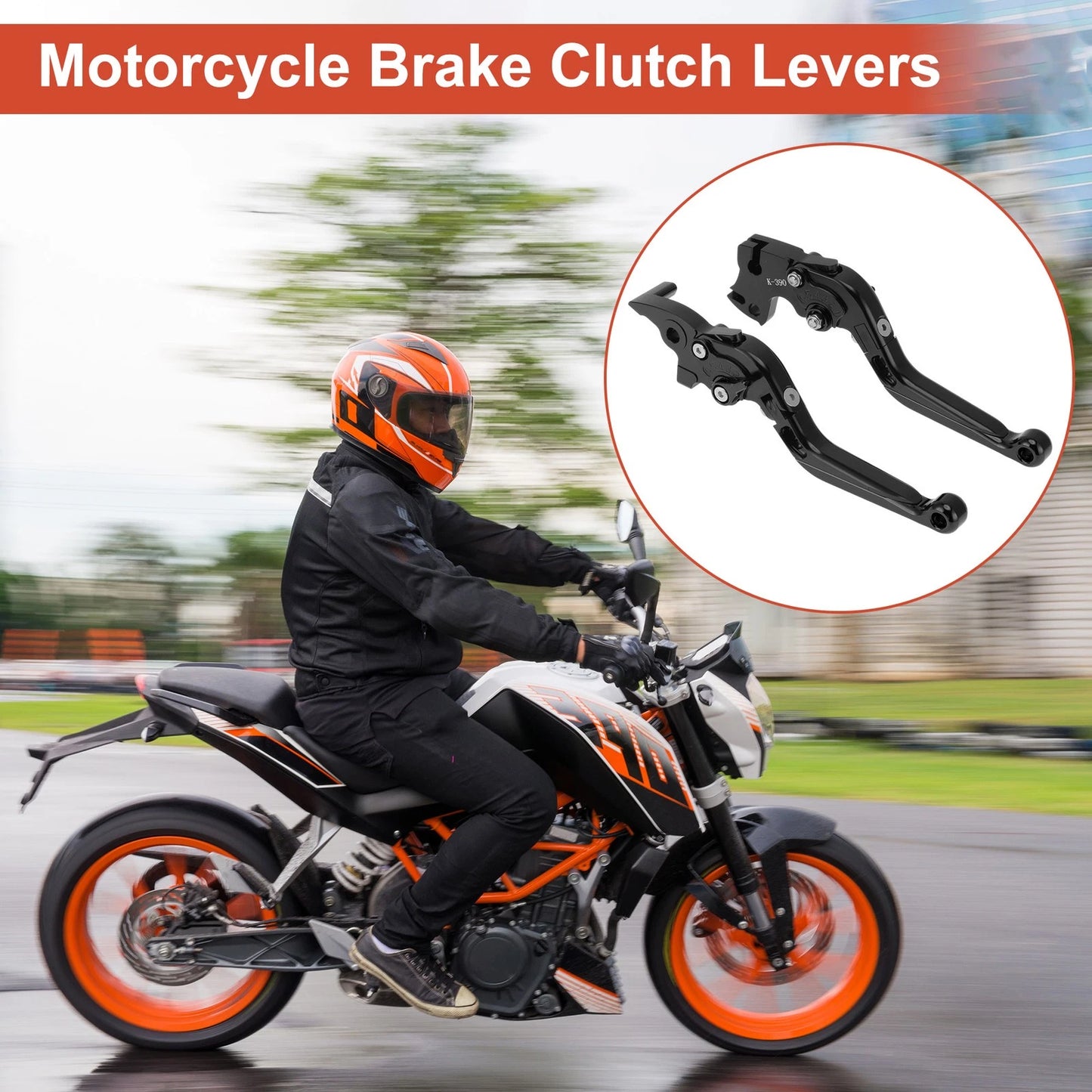 Brake Clutch Levers for KTM RC125 RC200 RC390 Duke125 Black