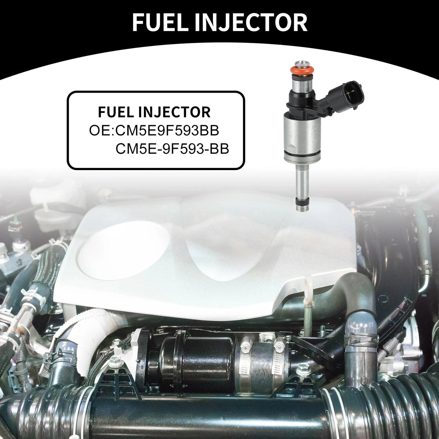Fuel Injector for Ford Focus 2012-2018 2.0L Black 1 x Unit