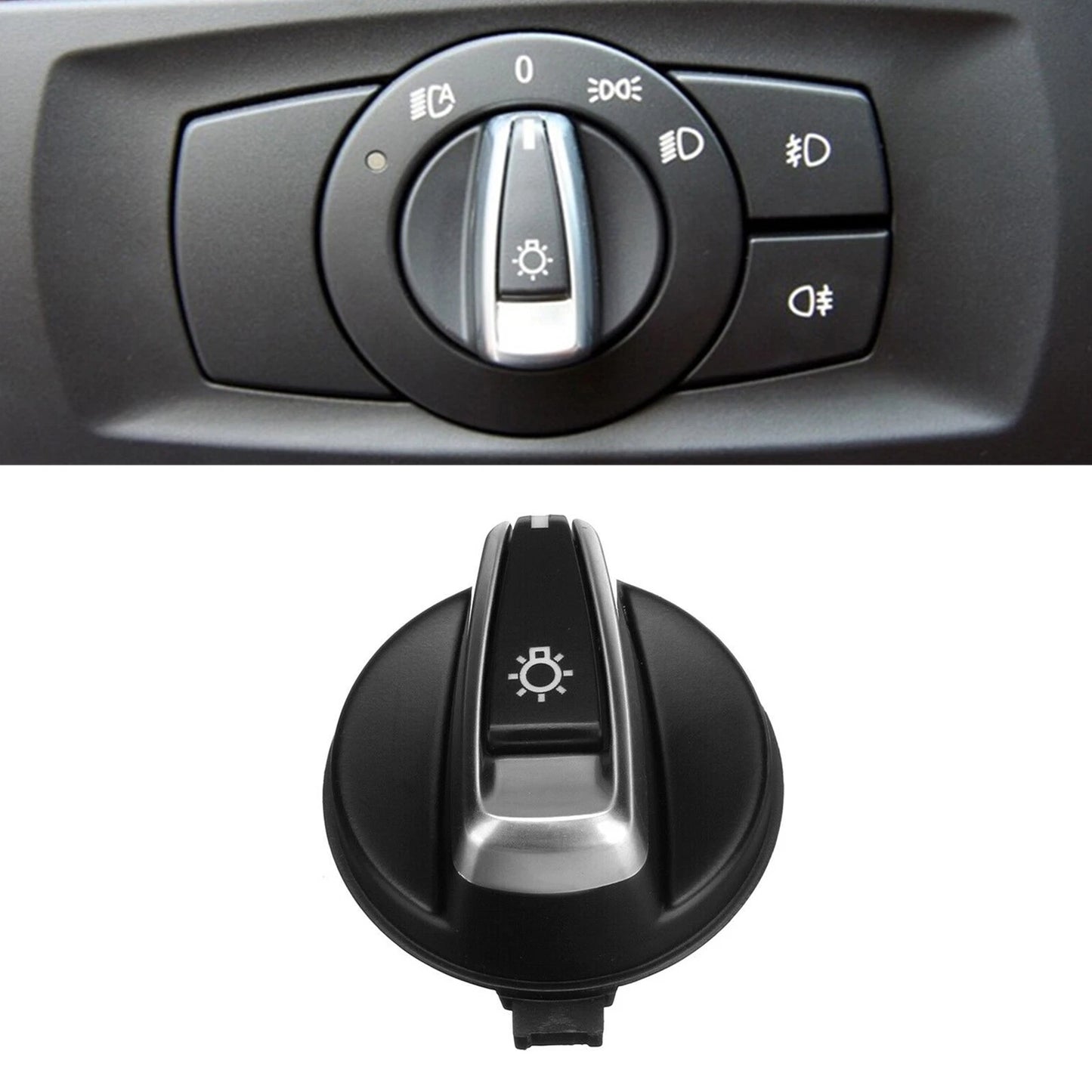 1x Black Headlight Switch for BMW 3 Series E84 E90 X1 (2007-2013)
