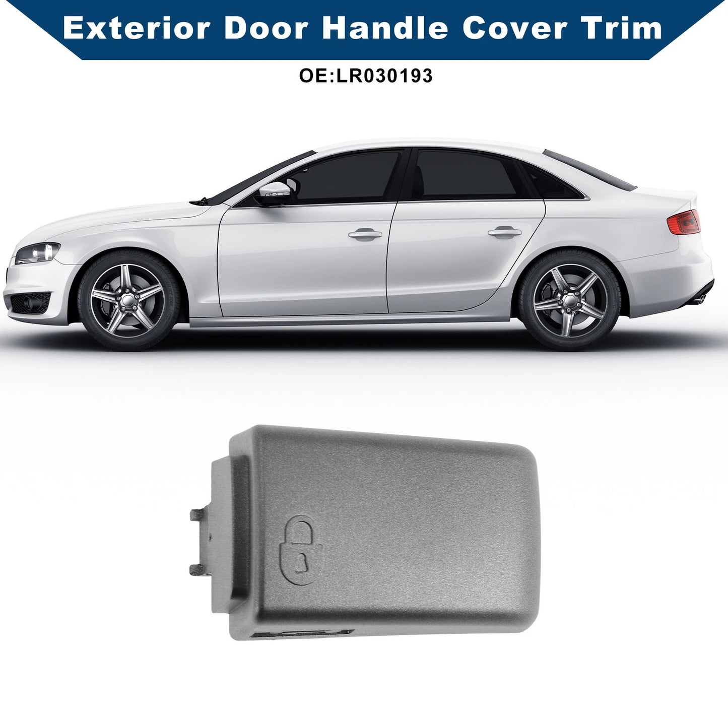 Matte Gray Exterior Door Handle Cover Trim for Land Rover LR4/Discovery 4
