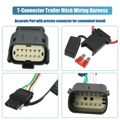 4 Pin Trailer Towing Wiring Harness Kit for Jeep Wrangler JL Gladiator (2018-2023)