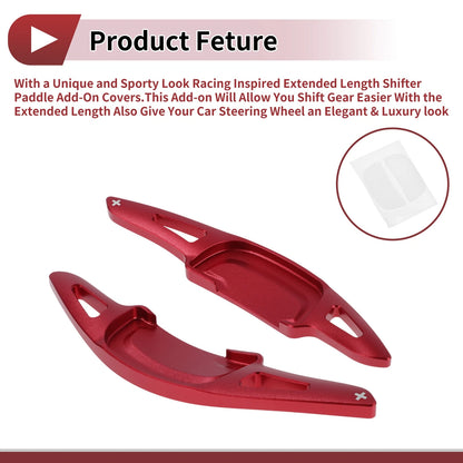 Red Aluminum Alloy Steering Wheel Paddles for Mazda Axela (2020-2021)
