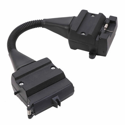 12 Pin Male to 7 Pin Flat Female Socket Adaptor for Trailer Caravan (N/A)