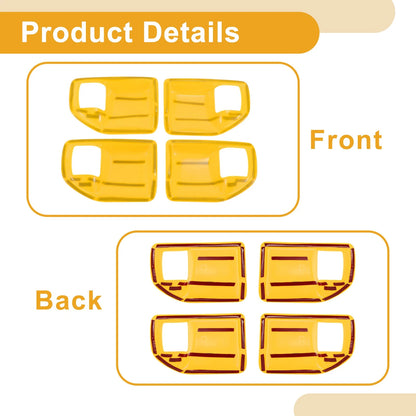 Yellow Interior Door Handle Bowl Cover Trim for Jeep Wrangler JK (2011-2017)