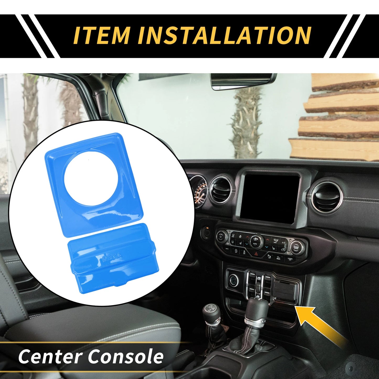 Cigarette Lighter USB Socket Cover Trim for Jeep Wrangler JL (2018-2023)