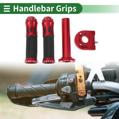 Motorcycle Hand Grips Cover Handlebar End Grips Side Oval Groove Pattern