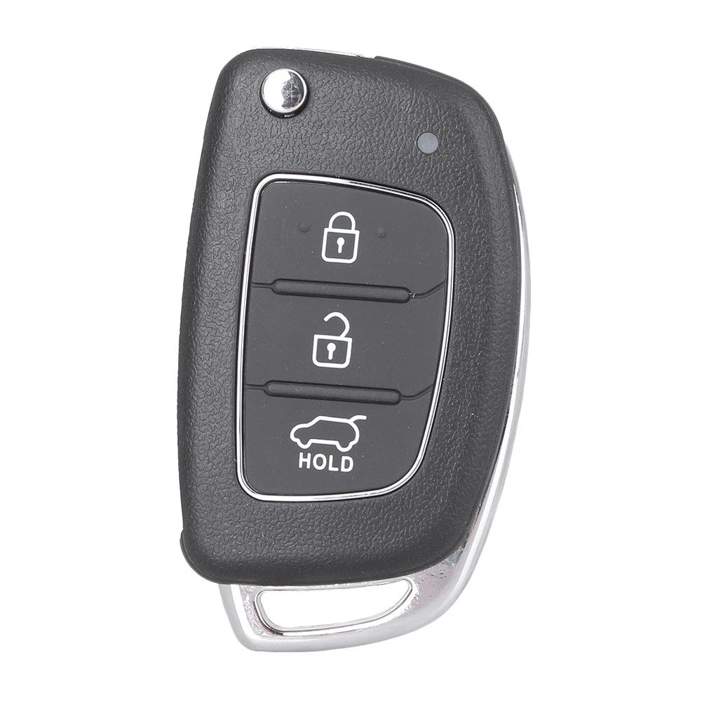 Flip Remote Key Fob Case Shell for 2013-2014 Hyundai Santa Fe (3 Buttons)