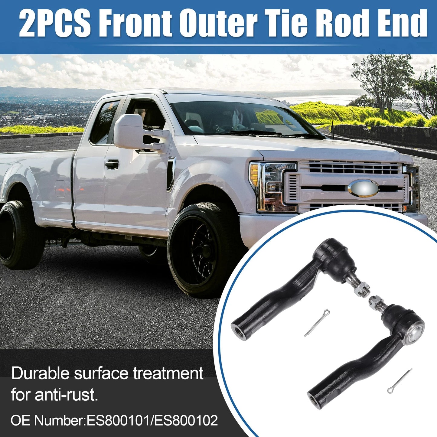 Front Outer Tie Rod End Links for Ford Fusion (2006-2012)