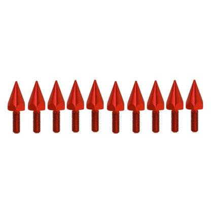 5MM Windshield Spike Bolts for Motorcycle - 10 Pcs Red