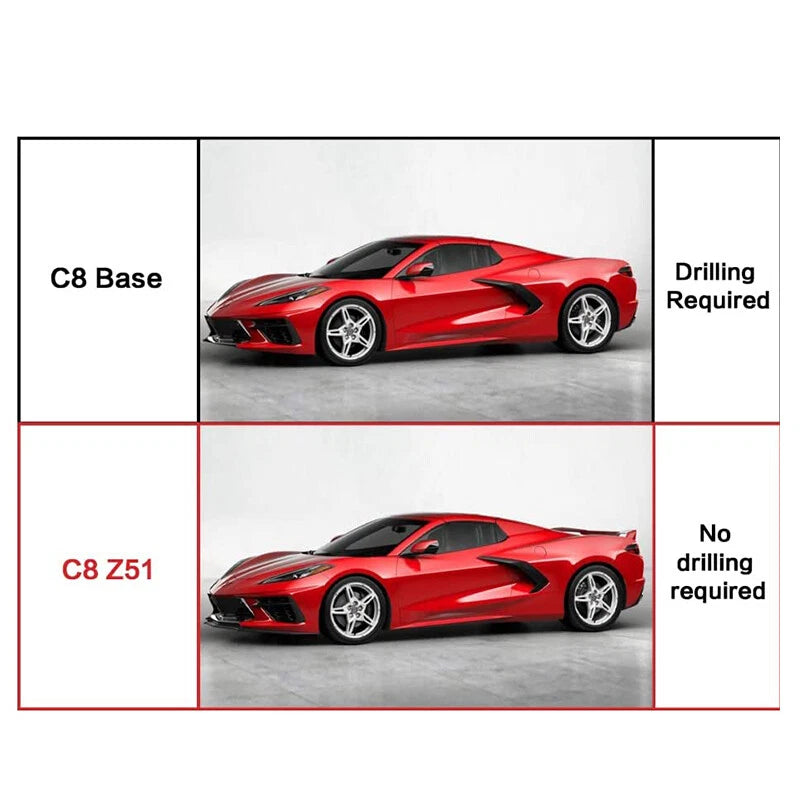 Carbon Fiber Look Rear Trunk Lid High Wing Spoiler for 2020-2024 Corvette C8