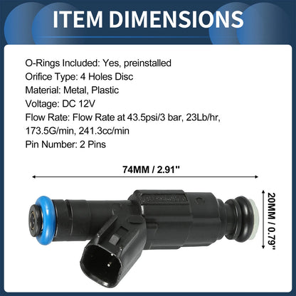 6 x Fuel Injectors 5.2L for Dodge Ram 1500 (2000-2001)