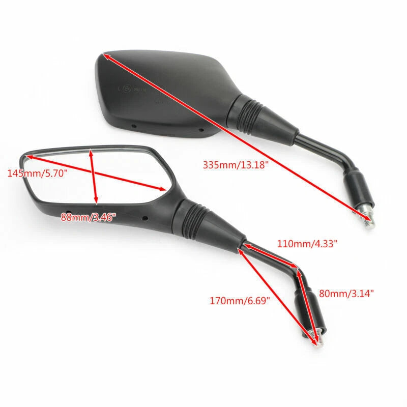 Mirrors Pair for Suzuki Inazuma GW250 V-Strom DL250 DL650 SV650 GSR (2012-2023)