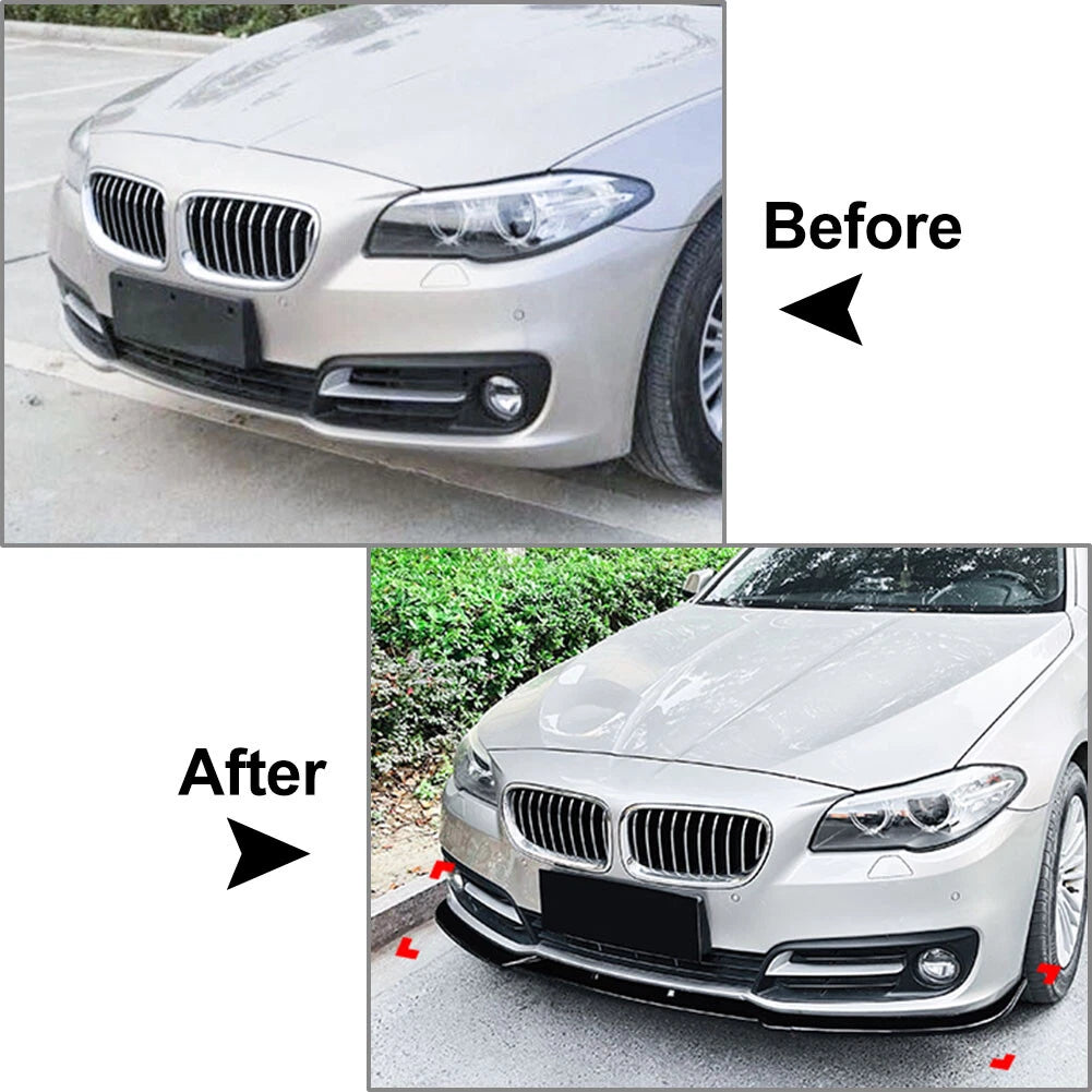 Front Bumper Lip Spoiler for BMW 5 Series F10 F11 (2015-2017)