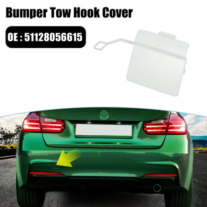 Rear Bumper Tow Hook Cover 1x for BMW 3 Series Snow White (2013-2018)