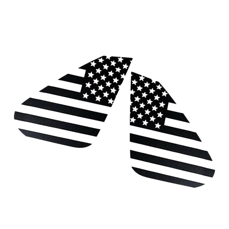 2 x Black Rear Window Flag Stickers for Toyota RAV4 (2019-2021)