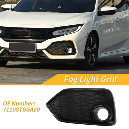Left Side Fog Light Grill for Honda Civic Hatchback (2017-2019)