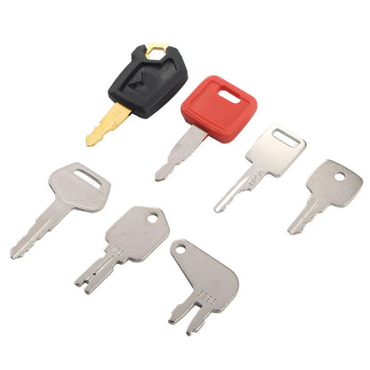 7 x Ignition Keys Set for CAT, JCB, Bobcat, Hyster Rollers & Forklifts