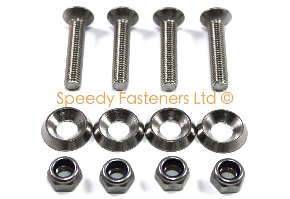 Stainless Track Rod End Washer Bolts Kit for Tony Kart Kosmic Alonso