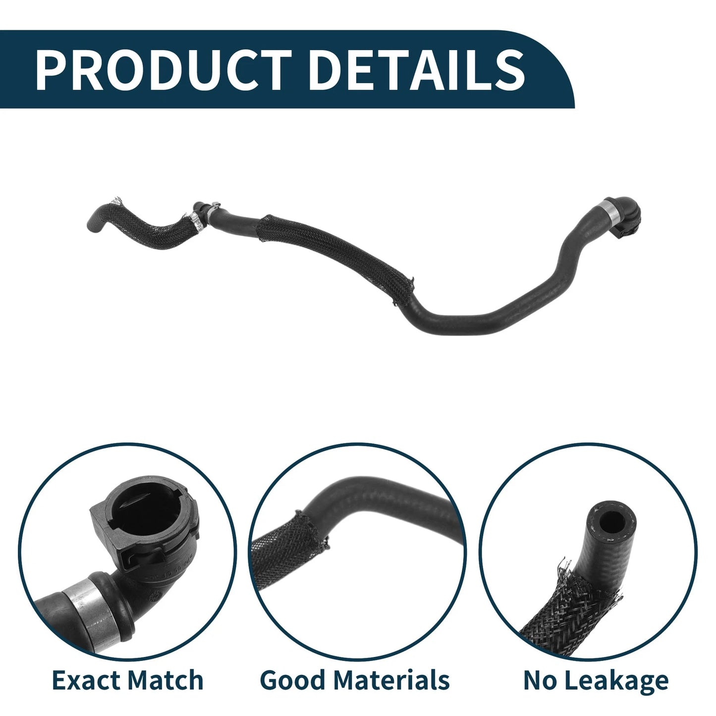 Radiator Hose for BMW 750i xDrive (2010-2015) Rubber Coolant Hose