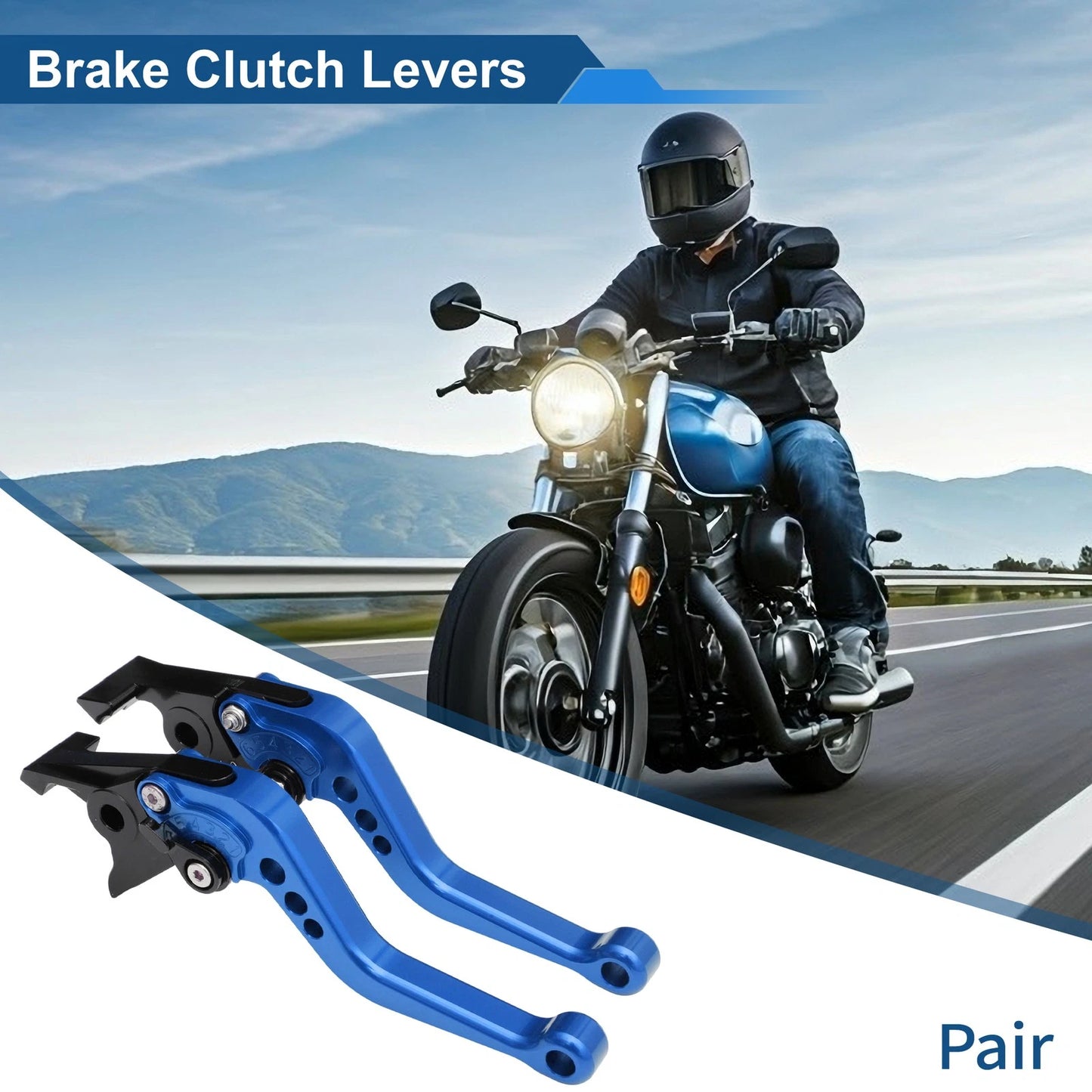 Adjustable Short Brake Clutch Lever Pair for Kawasaki ZX-9R/ZX-9 (1994–1997)
